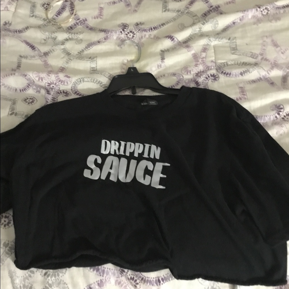 dripping sauce holographic croptop
